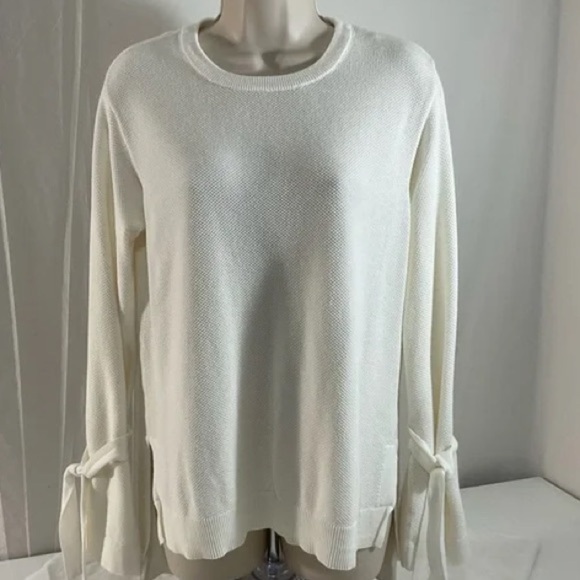 1 State Sweater Top,Unique,Super Cute!Waffle Knit Bell/Ties Sleeve,Size XS - Picture 5 of 11